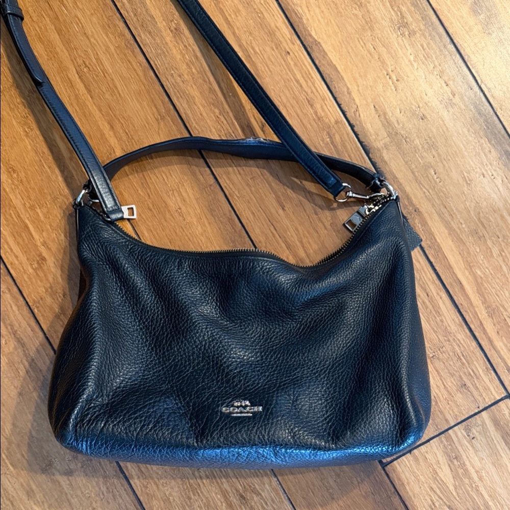 Coach Black Leather Shoulder Bag